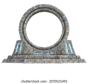 3D Illustration Of Stone Portal