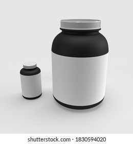 3D illustration Supplement Bottle on a white isolated background, 3D rendering - Shutterstock ID 1830594020