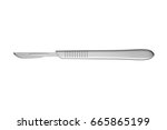 3d illustration of surgical scalpel isolated on white background.