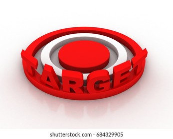 3d illustration target 