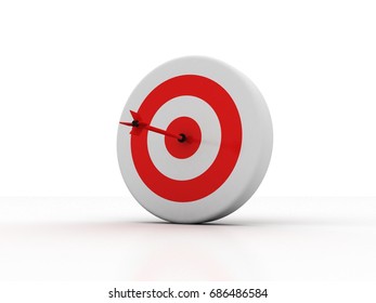3d illustration target 