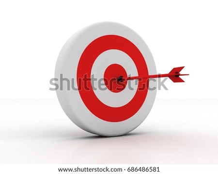 3d illustration target 