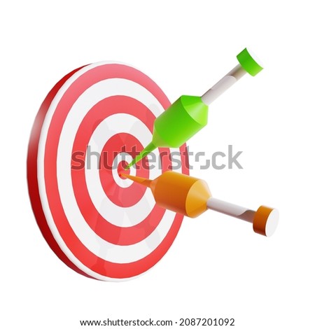 3D illustration target suitable for bussines
