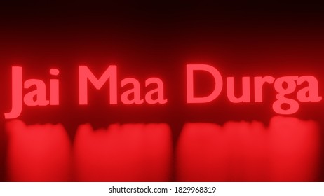 3d illustration of text with red bloom color and black background