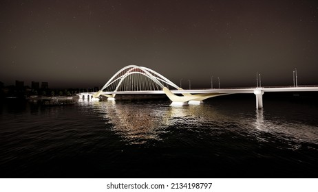 3d Illustration Of Through Arch Bridge