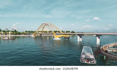 3d Illustration Of Through Arch Bridge