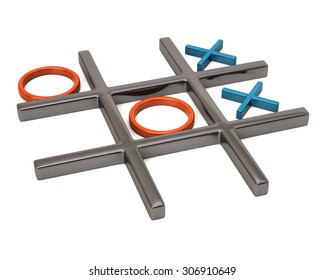 3d Illustration Of Tic Tac Toe Game