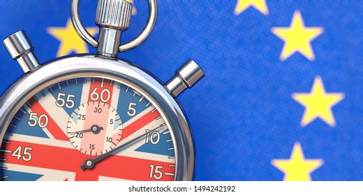 3D Illustration, Time Window For Brexit