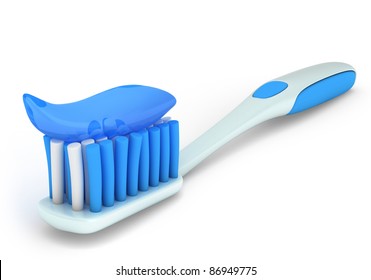 toothbrush with paste