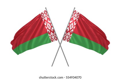 3d Illustration Two Belarus Crossed State Stock Illustration 554934070 ...