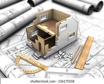 987 2 story house 3d Images, Stock Photos & Vectors | Shutterstock