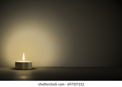 3d illustration of a typical tealight with space for your content - Powered by Shutterstock