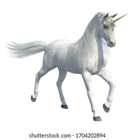 3d illustration of a unicorn