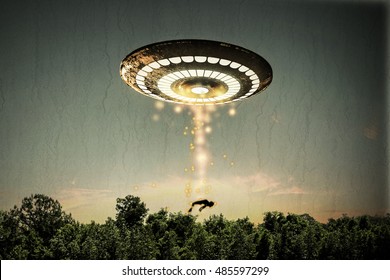 3d illustration of a unidentified flying object