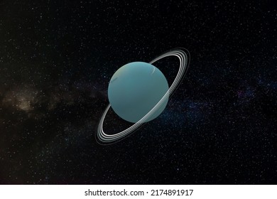 3D Illustration Of The Uranus Planet In Space