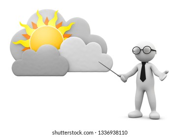 3d Illustration Of Variable Weather