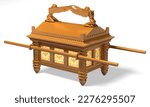 3D Illustration of a version of the Ark of the Covenant from Solomon