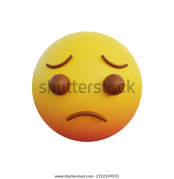 3d Illustration Very Sad Face Emoticon Stock Illustration 2192249035 