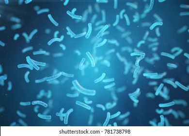 3d Illustration Virus, Bacteria, Cell Infected Organism, Virus Abstract Background. Hepatitis Viruses In Infected Organism