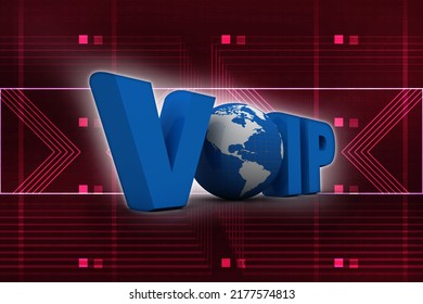 3d Illustration Voice Over Internet Protocol