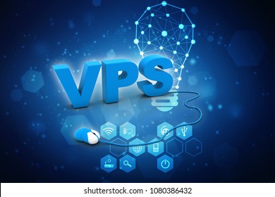 
3d Illustration Vps Connected Mouse