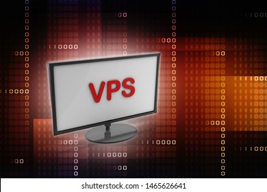 3d Illustration Vps On Laptop