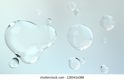 3d Illustration Water Drops