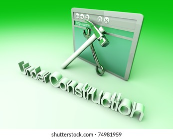 3D Illustration. Website is under construction.