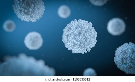 3D illustration White blood cell leukocyte