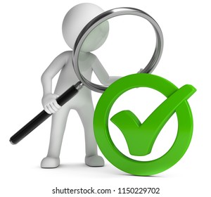 3d Illustration White Male Loupe Green Stock Illustration 1150229702 ...