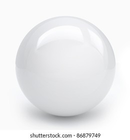 3D Illustration Of A White Orb