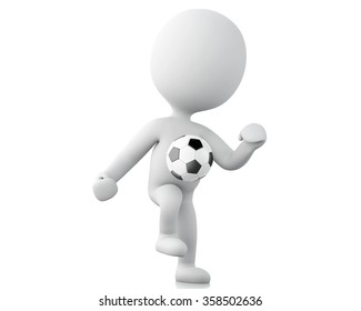 3d Illustration White People Soccer Player Stock Illustration 358502636 ...