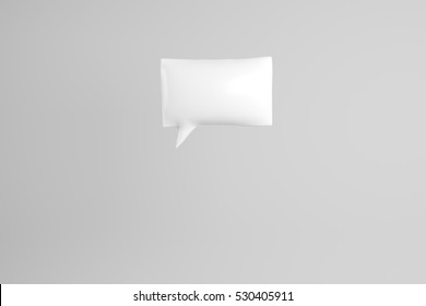 3D Illustration Of White Speech Bubble