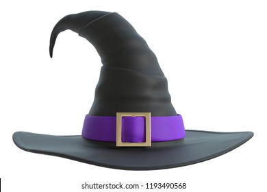3d illustration of a witch hat