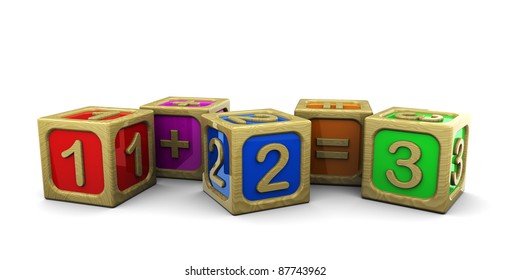 3d Illustration Wooden Blocks Numbers Stock Illustration 87743962 ...