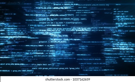 Ilustrasi Stok Conceptual Image How Code Programming Looks 1304582809 ...