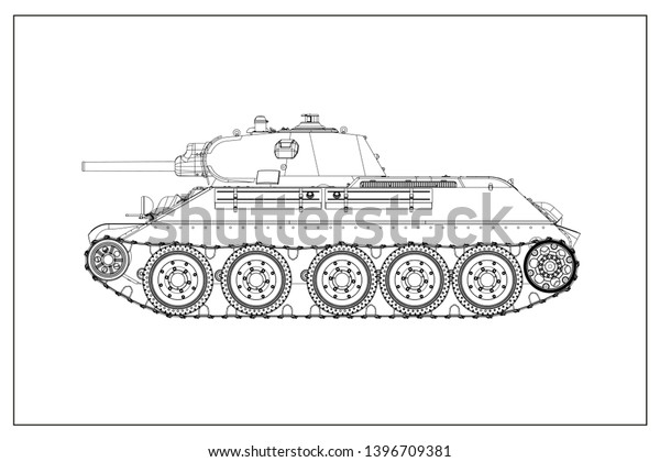 world war 2 tank battle drawing