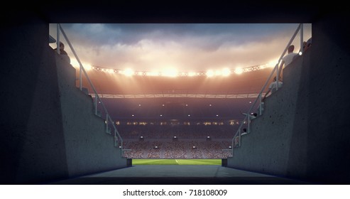 3D illustration/3D rendering of a sport stadium background made without existing references