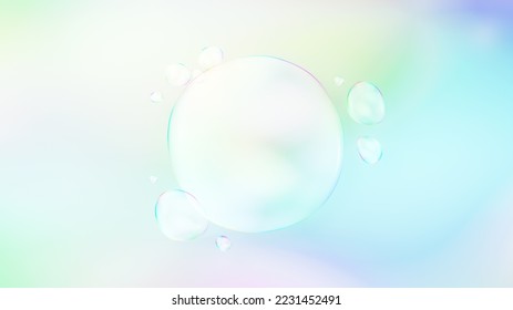3D Illustration.Multiple Soap Bubble Background Images (Colorful Backgrounds) - Shutterstock ID 2231452491