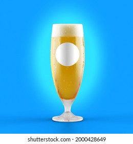 3d Illustration.Realistic Beer Cup Mockup Design