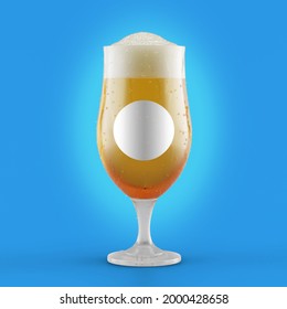 3d Illustration.Realistic Beer Cup Mockup Design