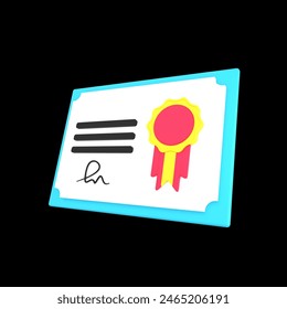 3D Illustrations of certificate. 3d business management icon pack concept. - Powered by Shutterstock