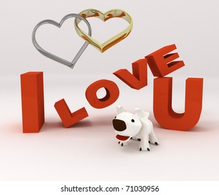 3d Ilove you