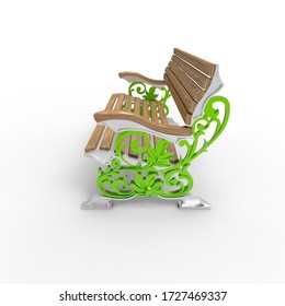 3d Image Of Aluminum Bench Flora 9