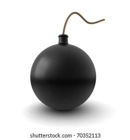 3d Render Bomb Isolated On White Stock Illustration 48411436 | Shutterstock