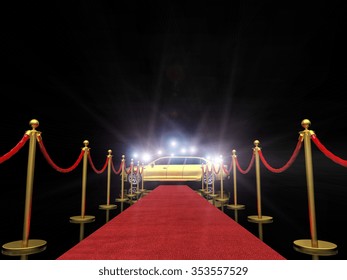 Realistic Vector Red Event Carpet Gold Stock Vector (Royalty Free ...