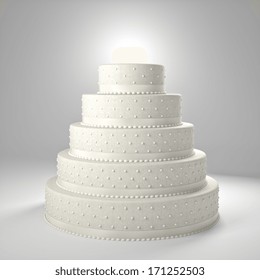 3d Image Of Classic Wedding Cake