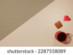 3d image of coffee and chocolate