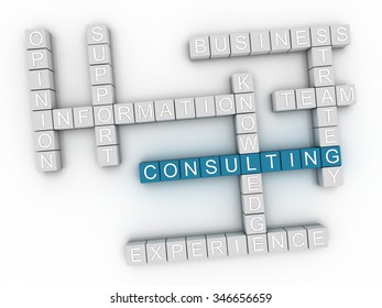 3d image Consulting word cloud concept