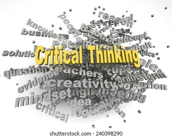 3d Image Critical Thinking Issues Concept Word Cloud Background